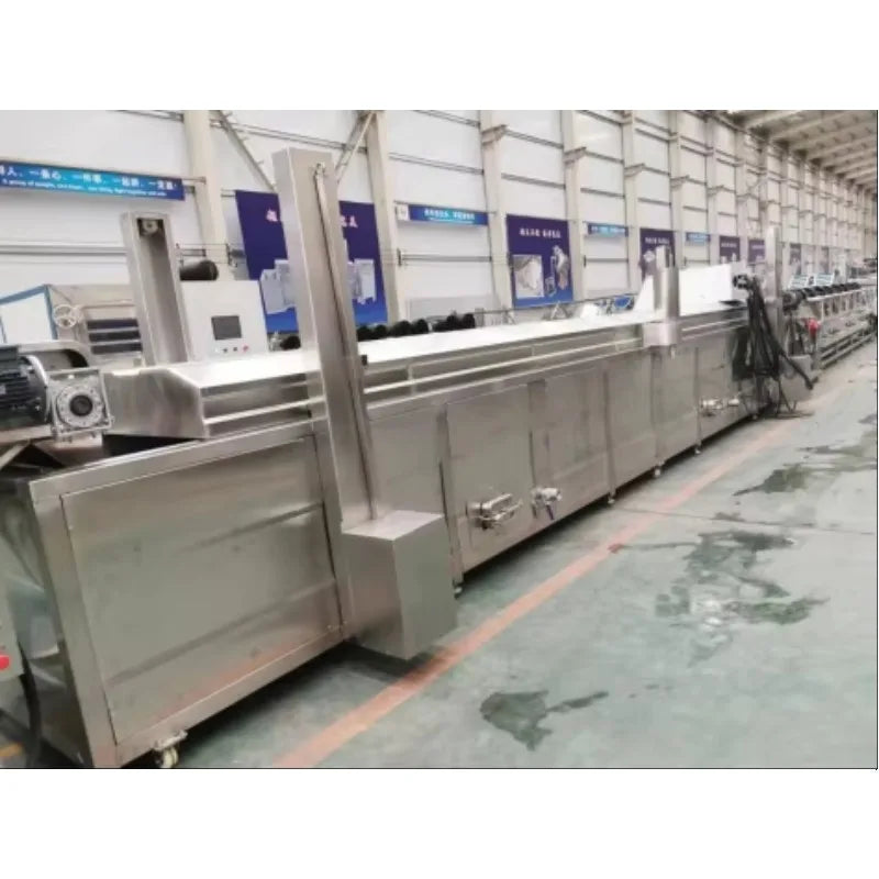 Ready-to-fry Frozen Potato Production Line 304 SS Electric 100kg/h Mesh Belt Deep Frozen French Fries