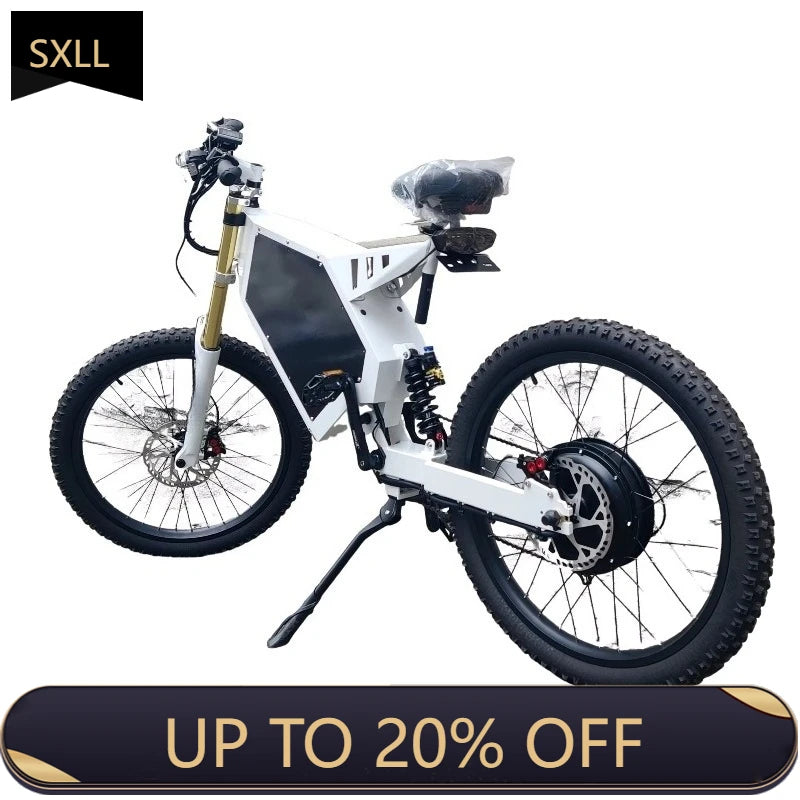 SXLL Electric City Bike 72v5000 Remote Bike with custom fat tires for daily work
