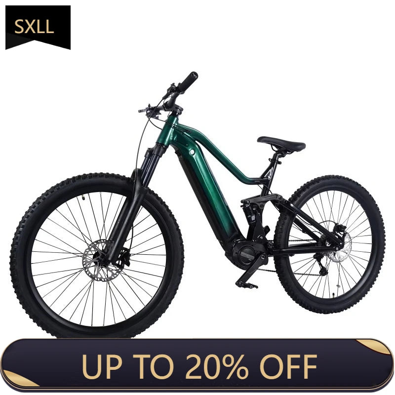 SXLL 29-Inch Medium Drive Motor Electric Mountain Bike Enduro 10-Speed Emtb Full Suspension Integrated Battery Adult Electric Bi