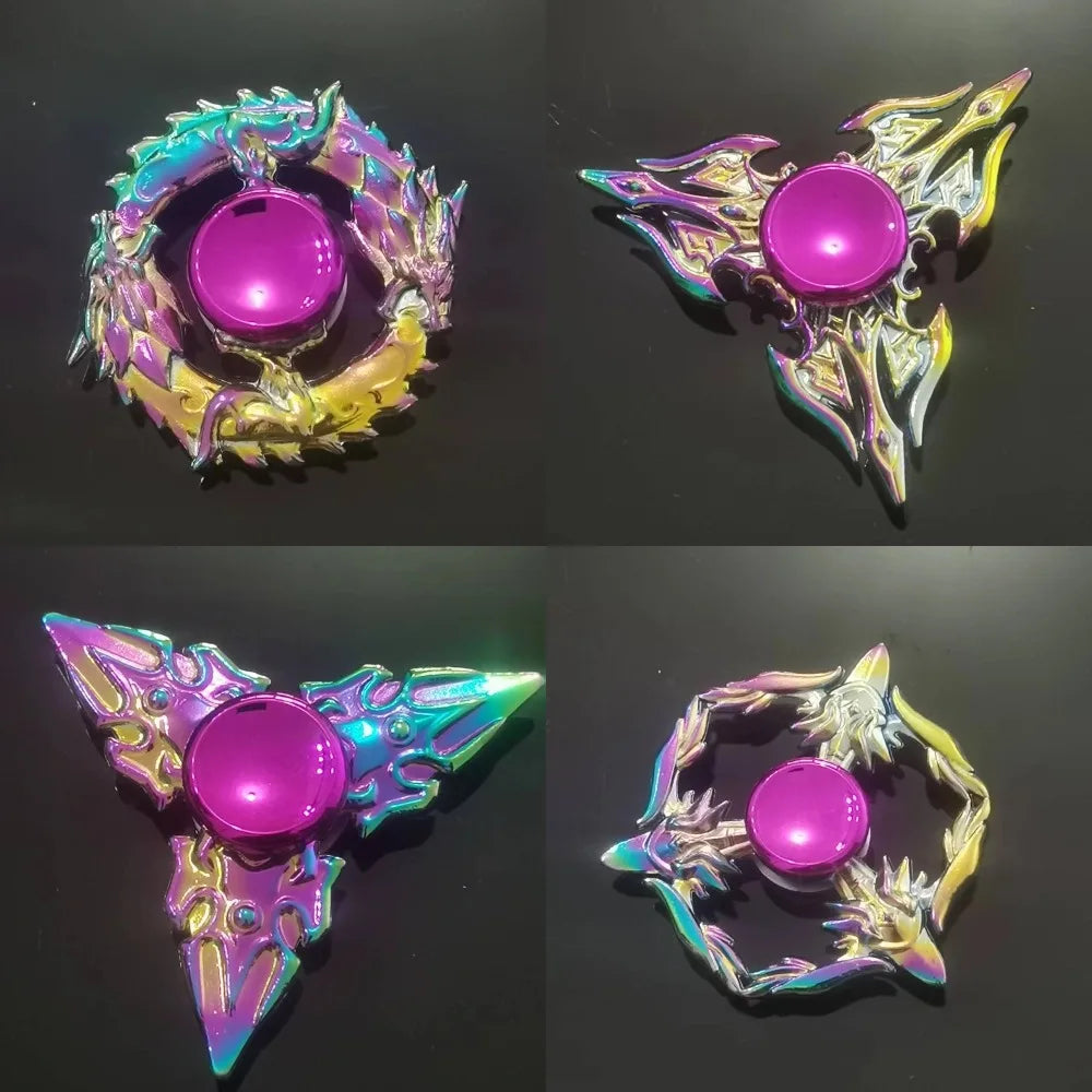 New Style Colorful Alloy Fidget Spinner Gradient Color R188 Mute Bearing EDC Metal Hand Spinner Adult Stress Relief  Fidget Toys