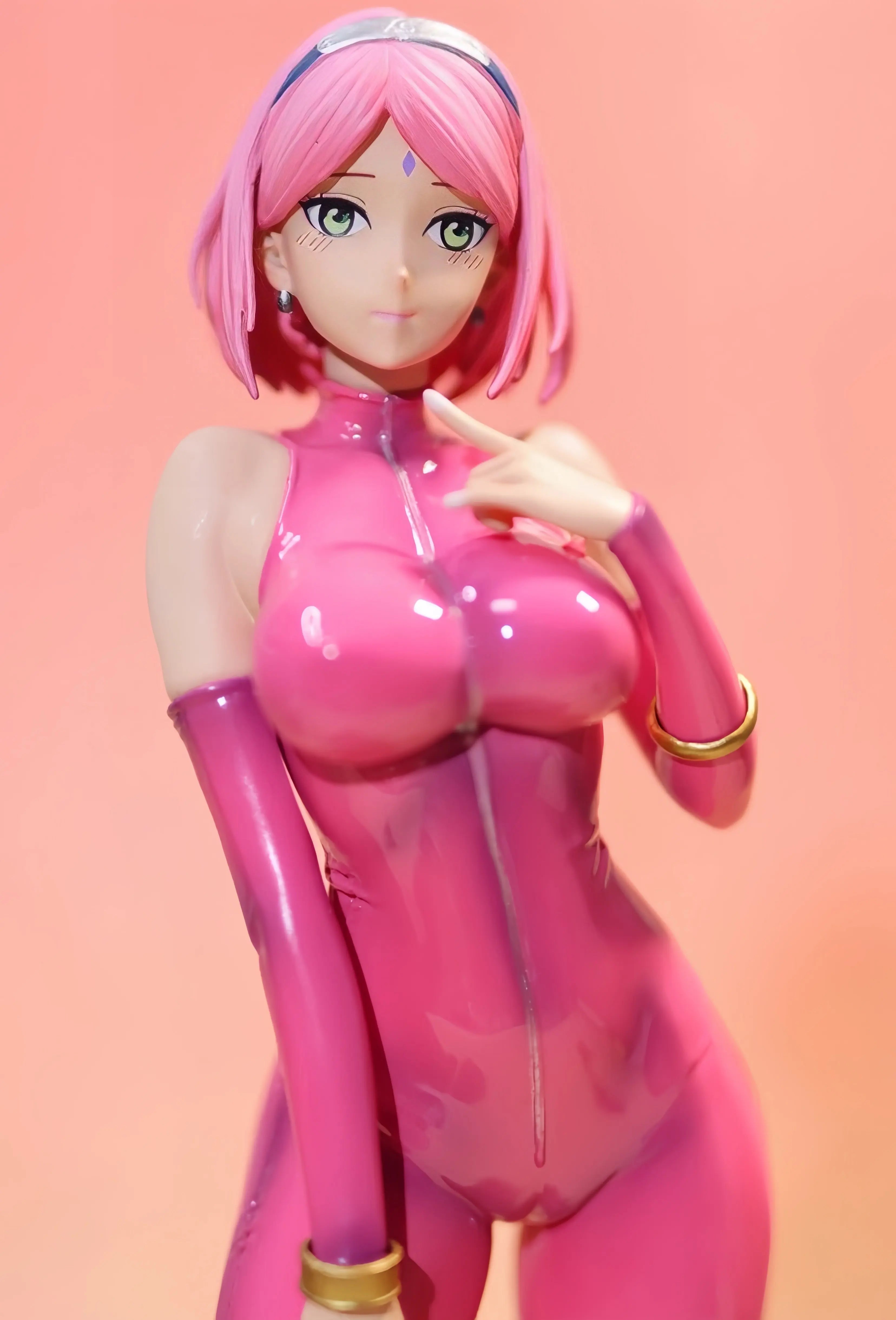 In Stock Naruto Shippuden Haruno Sakura 1/6 Scale Pvc Figure Pink Latex Suit Anime Girl Statue Collectible Model Dolls For Gifts