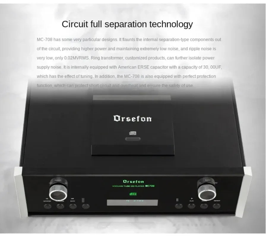 1:1 Clone Mcintosh MC708 CD Player Pure Bile Vacuum Tube 12AX7 HiFi PCM1794 Lossless Dual Decoding RCA/XLR Output