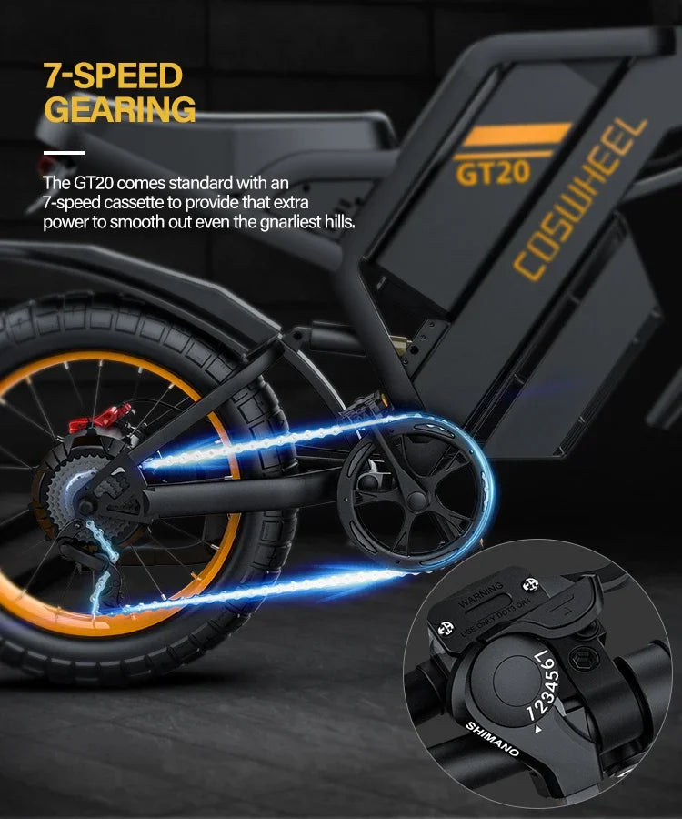 Coswheel GT20 High Speed Adults Electric Dirt Road Bike Electric Mountain Bike EU US UK Stock for Women City Ebike Electric Bike