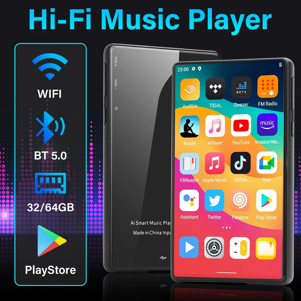 128GB Camera Mp4 Player Bluetooth Wifi Android Touch Screen Hifi Sound Music Recorder Video Mp3 Mp4 Player With Speaker FM Radio