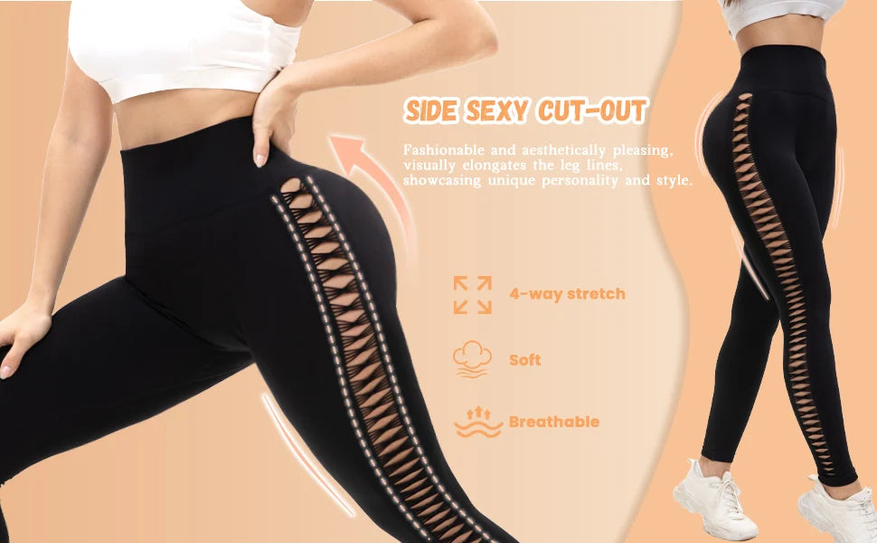 2 Pack Women's High Waisted Sexy Butt Lifting Seamless Solid Color Yoga Leggings Elastic And Breathable Fitness Sports Pants