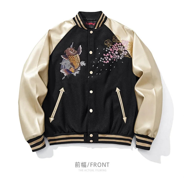 B130 Premium Baseball Jackets For Man PU Raglan Sleeve Streetwear Autumn Quality Heavy Embroidery Harajuku Chamarras Para Hombre
