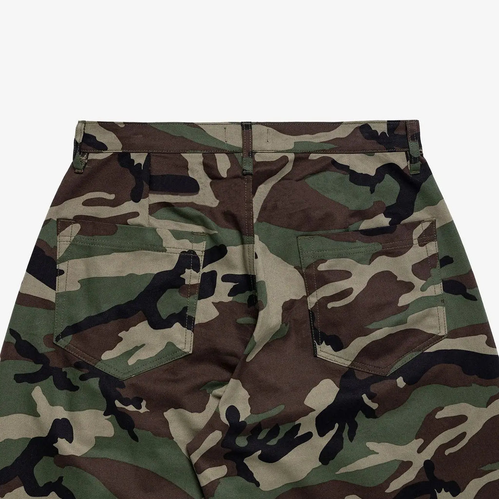 Women's Camouflage Wide Leg Pants Loose Casual High Waist Vintage Pockets Cropped Pants 2025 Fashion Harajuku Capris