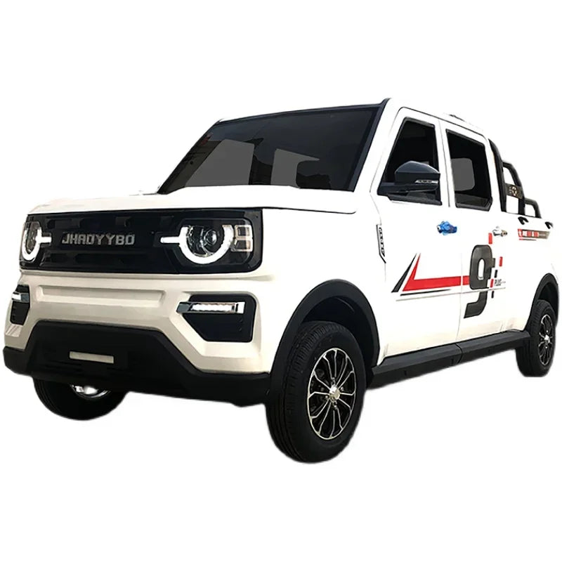 New increase iron shell double-row electric four-wheel pickup truck oil and electricity dual-purpose adult car pulling goods pas
