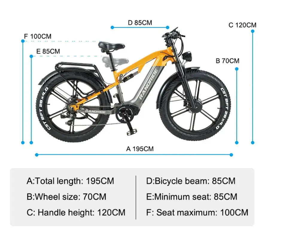 YX80 Electric Bicycle 2000w motor 48v20ah battery Hydraulic brake 50km/h 20 inch tire E-bike mountain off-road Electric bike