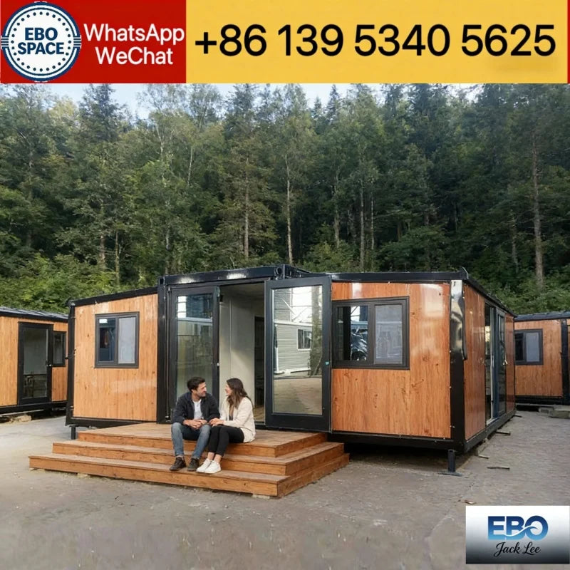 EBO Expandable Container House, Foldable Prefabricated House, Portable Modular House with Bathroom and Kitchen, Multipurpose