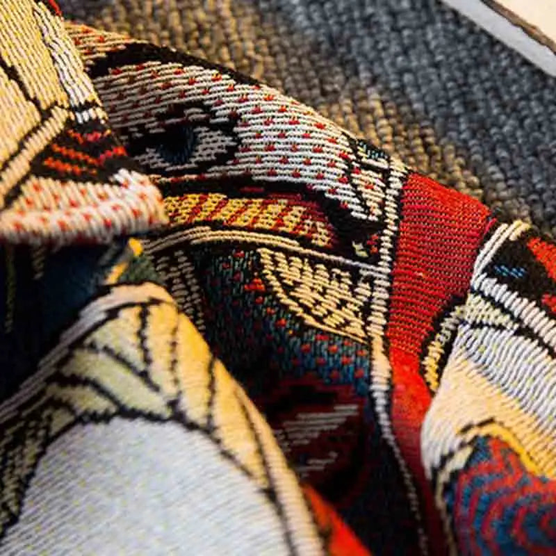 Japanese Cartoon Anime Shirt Men Long-sleeved Korean Streetwear Autumn High-end Handsome Jacquard Shirt Casual Blouse Jacket