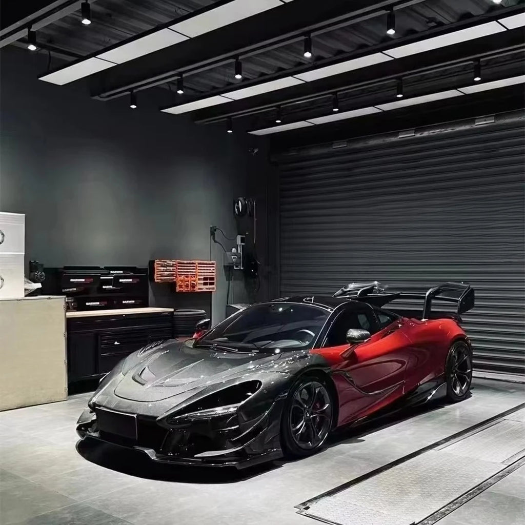 For McLaren 720S Carbon Fiber Body Kit 720S Upgraded Senna GTR-style Front Bumper Hood Spoiler Diffuser Carbon Fiber Body Kit