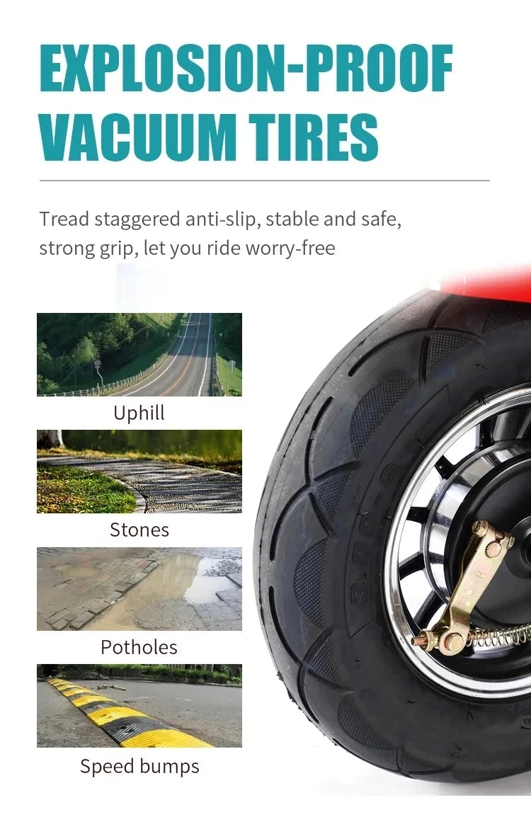 D185 New Three-wheeled Electric Bicycle Ticycle 48V/60V Three-wheeled Electric Motorcycle