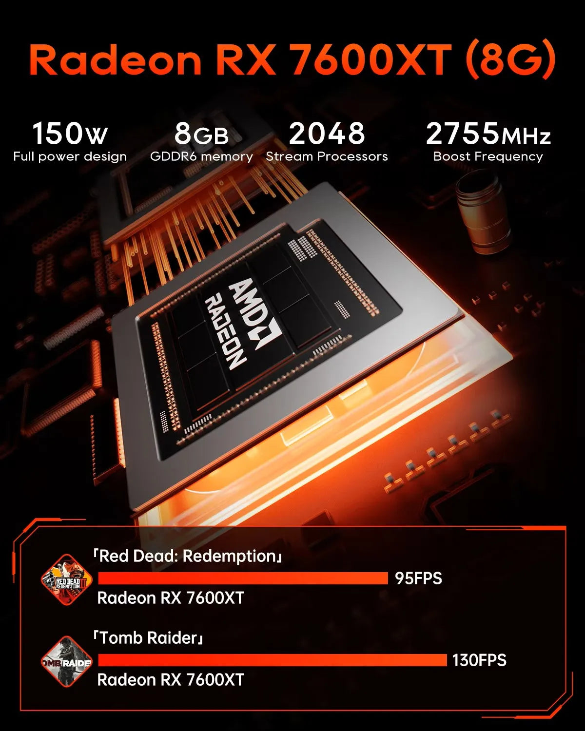 Aoostar Ryzen 9 7940HX RX 7600XT Gaming Mini PC, 64GB DDR5, 8TB PCIe 5.0, WiFi 7, BT 5.2, Dual USB4, 2.5G LAN Desktop Computer