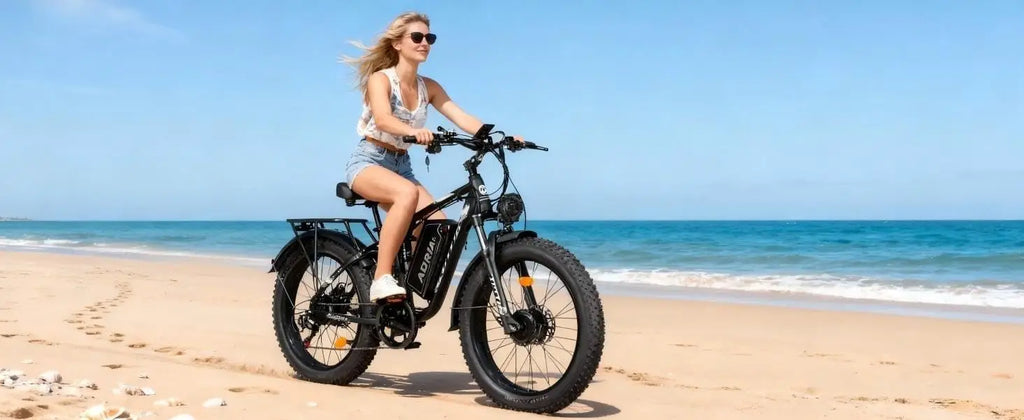 26 Dual Motor Electric Bike for Adults, 5000W Peak 210NM 40-46MPH Fast E-Bike, 52V 25AH Motorcycle, 32-90 Miles, 26