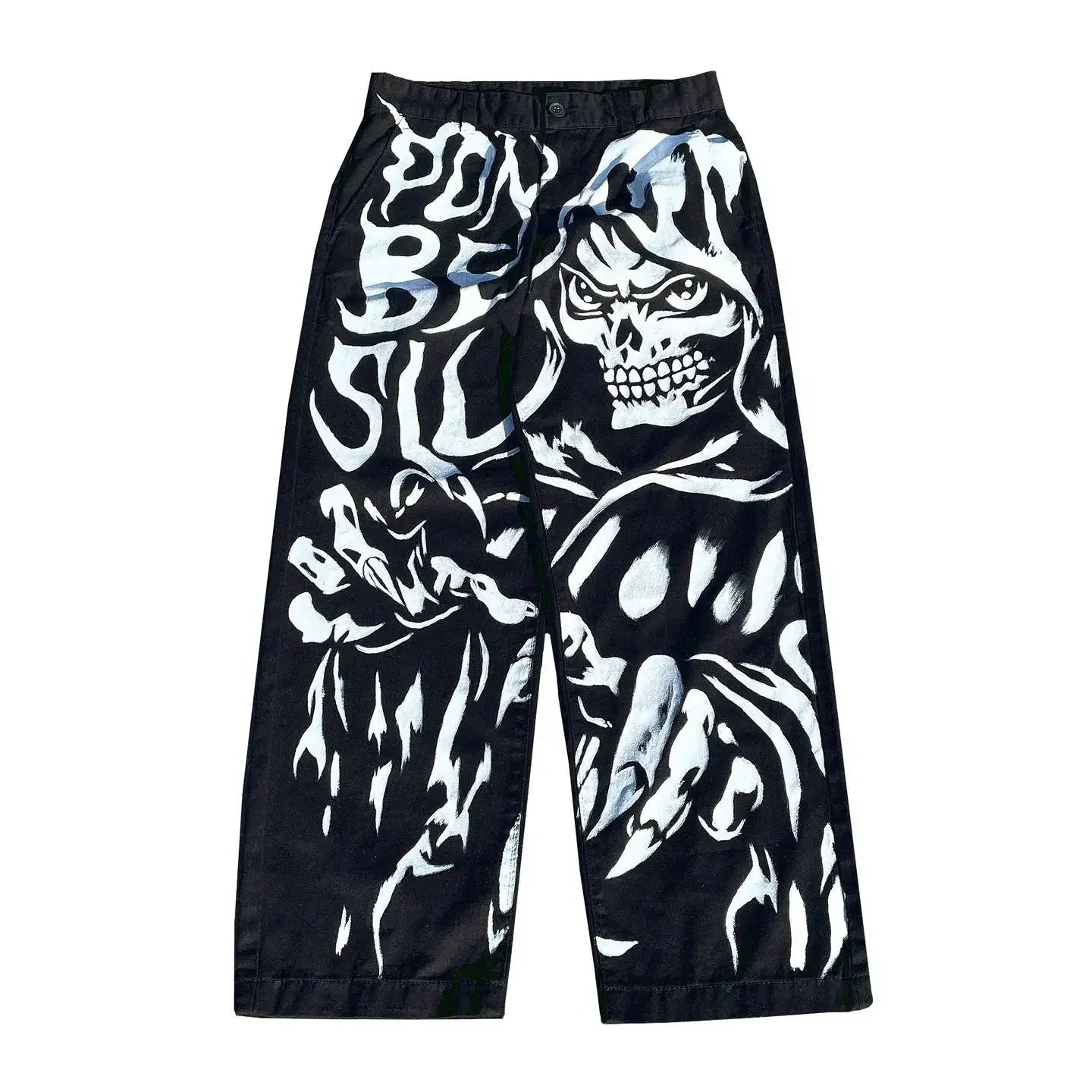 Anime Sexy Girl Print Blue Baggy Jeans New Style Wide Leg Trouser Y2k Harajuku Popular Streetwear Men Women High Waist Pants
