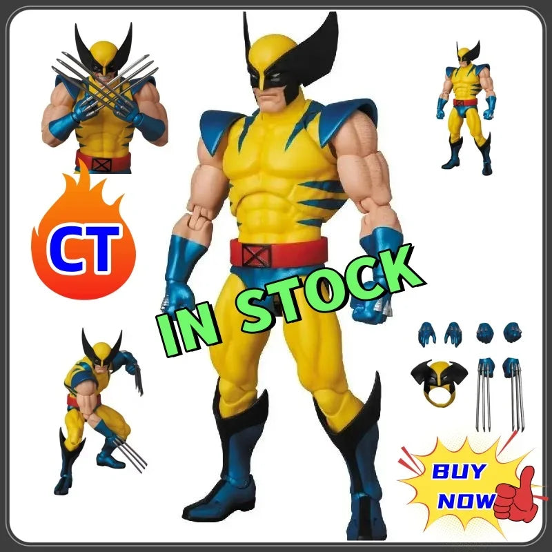 2026 In Stock Ct Toys Wolverine Action Figure MAFEX No.096 Anime Figures X-Men Figurine Deadpool Wolverine PVC Statue Model Toys