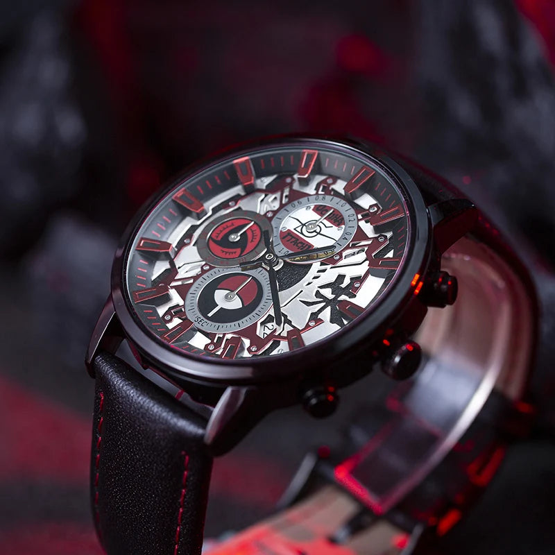 Anime Watch Naruto Uchiha Sasuke Cosplay Men's Travel Matching Waterproof Watch Birthday Gift