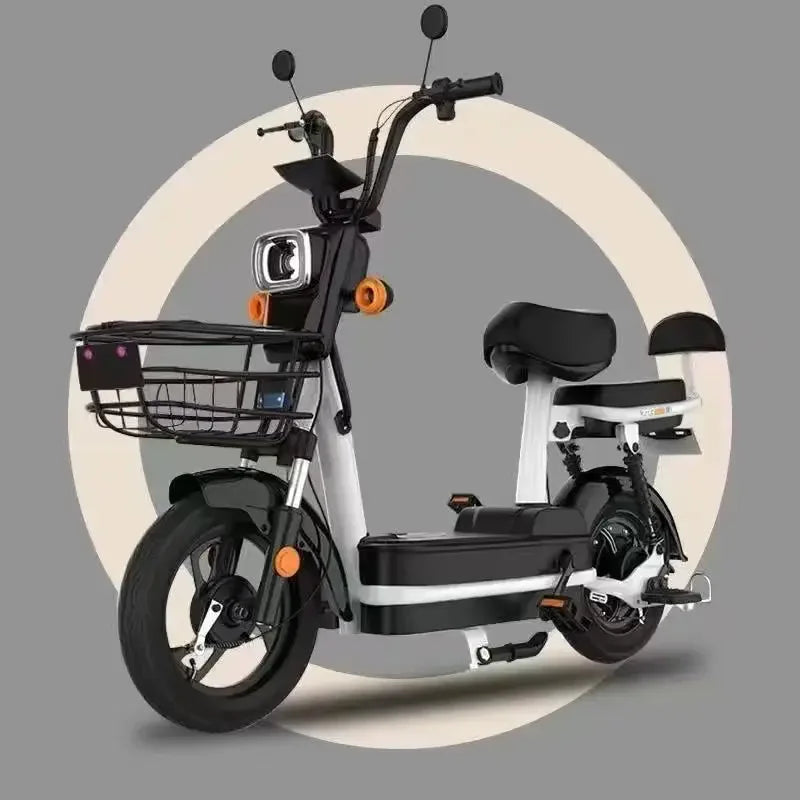 High-end 48V 350W Electric Bicycle For Adults Smart Digital Brushless Motor Rear Hub Carbon Steel Frame 3-Speed City Bike
