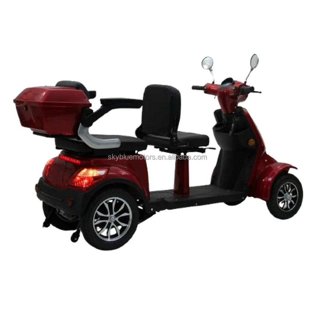 Modification Made in China Low Speed High-Quality Mobility Scooter 1000W 4 Wheel Two-Seat Electric Motorcycle for the Elderly