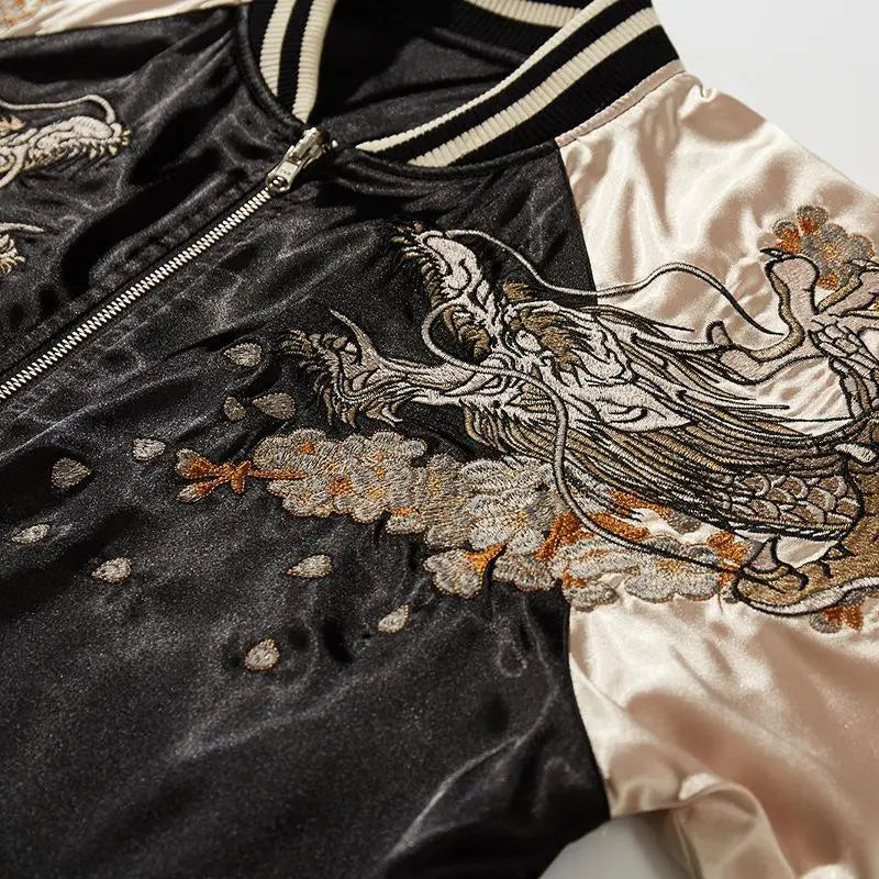 A005 Design Baseball Jackets For Man Heavy Embroidery Loose Fit Autumn Top Quality Polyester Chinese Style Chamarras Para Hombre
