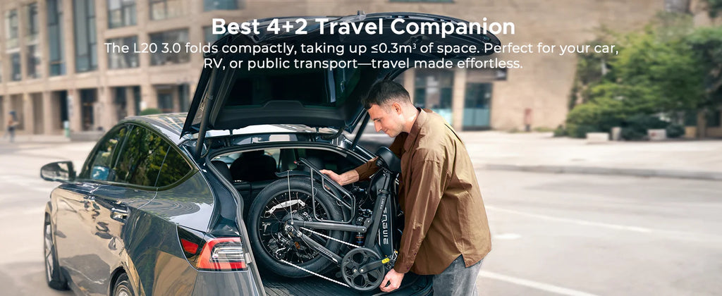 ENGWE L20 3.0 Full Suspension E-Bike, 1500W 48V 15Ah 60Miles, Smart GPS Anti-Theft, 28MPH Foldable Commuter Ebike