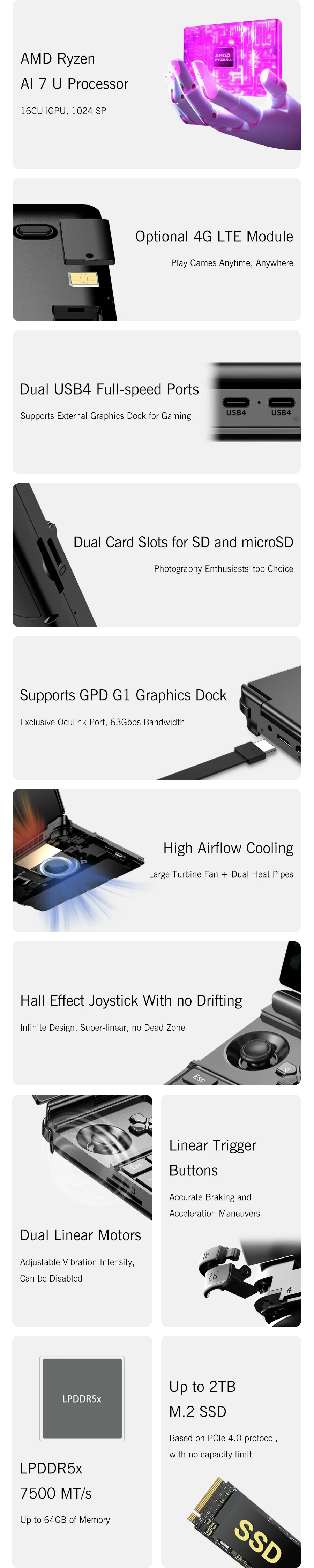 2025 AMD 8840U AI9 HX370 Processor Gaming Laptop - Max 2 32GB RAM 1TB/2TB SSD LPDDR5 Mini PC Notebook - Hot WIN 2