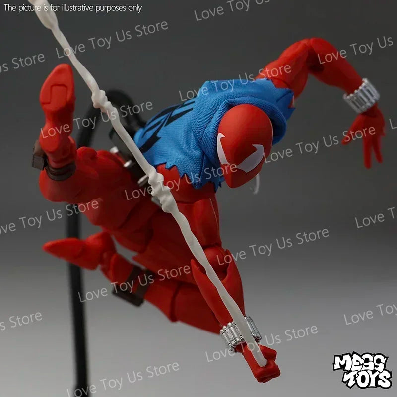 Original Mess Toys | Scarlet Spider Hoodie & Vest Outfit Figure | Premium Spider-Man Action Model | Collector Gift