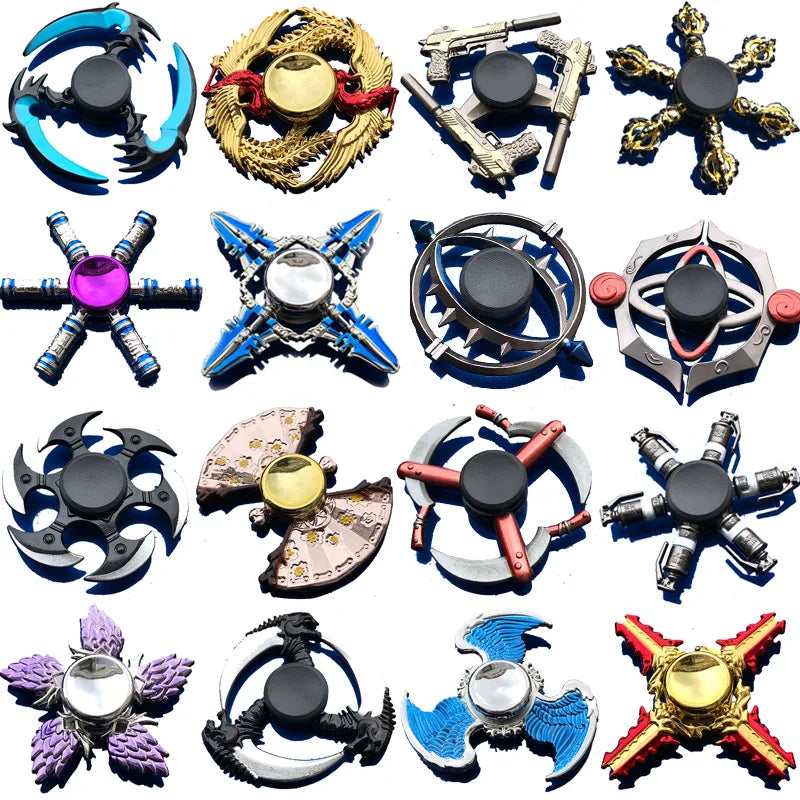 Fidget Spinner Anime Game Cartoon Fingertip Gyroscope Metal Zinc Alloy Mute Hand Spinner Smooth Electroplate Stress Relief Toys