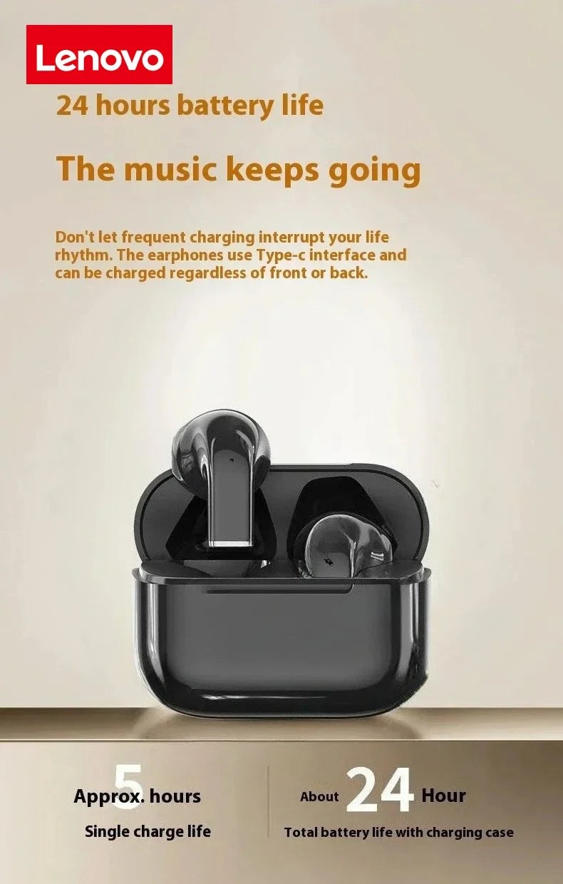 Lenovo PRO 5S Earbuds True Wireless Earphone Noise Cancelling Bluetooth 5.3 Headset HD Music Headphone in-Ear Handsfree with Mic