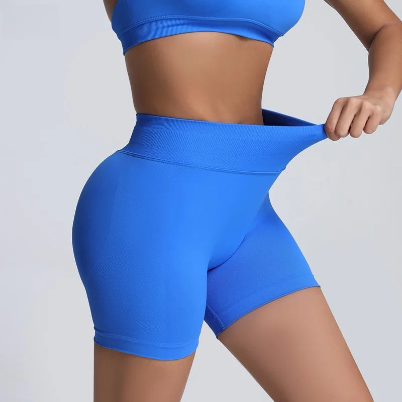 HISTELLO Impact Gym Shorts Women Sports Shorts Scrunch Butt Fitness Biker Short Workout Yoga Leggings Running Seamless Leggings