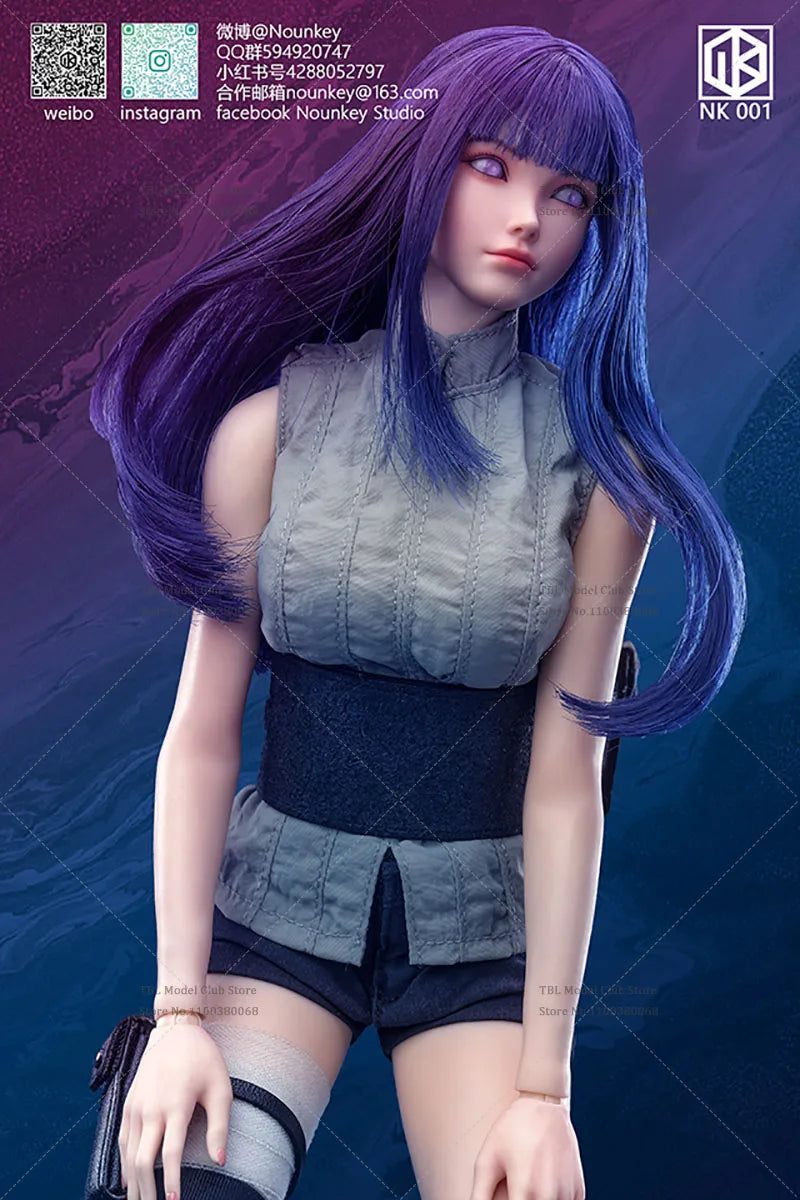 In Stock Nounkey Studio NK001 1/6 Scale Cosplay NARUTO Female Ninja Hyūga Hinata 12Inch Soldiers Action Figure Collection