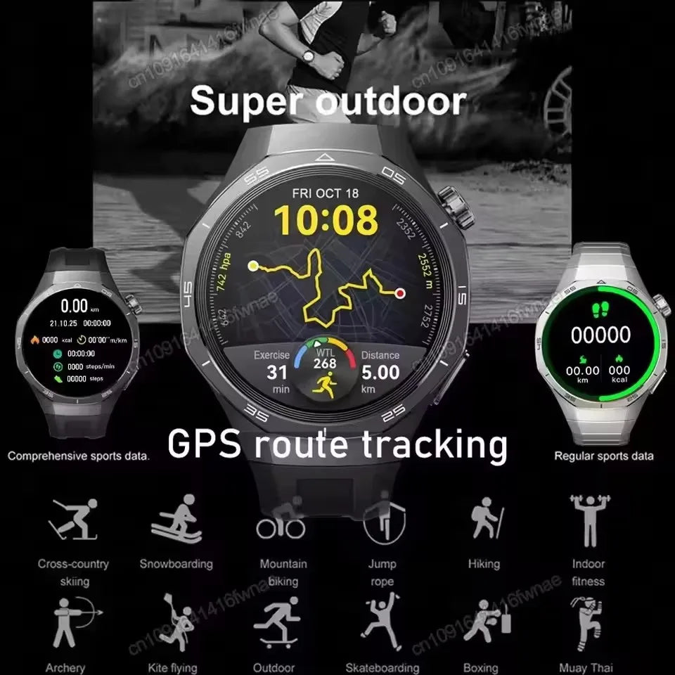 2026 New Watch 5 Pro GPS Track Smart Watch Men 360*360 AMOLED Screen NFC BT Call Waterproof Health Monitor Man Smartwatches IOS