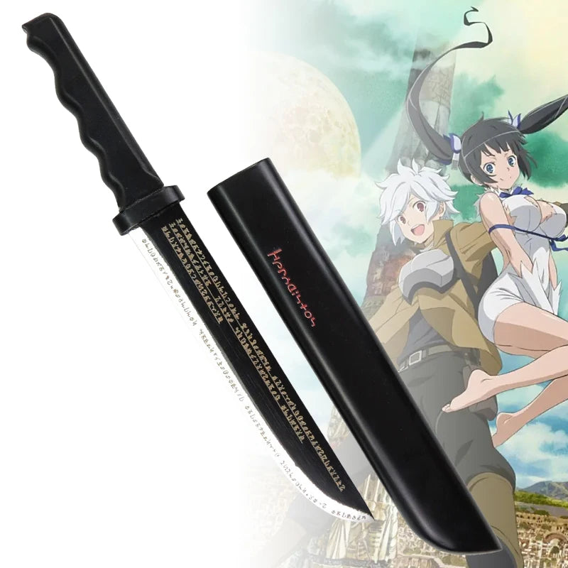 16inch Hestia Katana Dagger Anime DanMachi Cosplay Prop Sword Wooden Ninja Knife Real Size Japanese Katana Samurai Sabre Toy