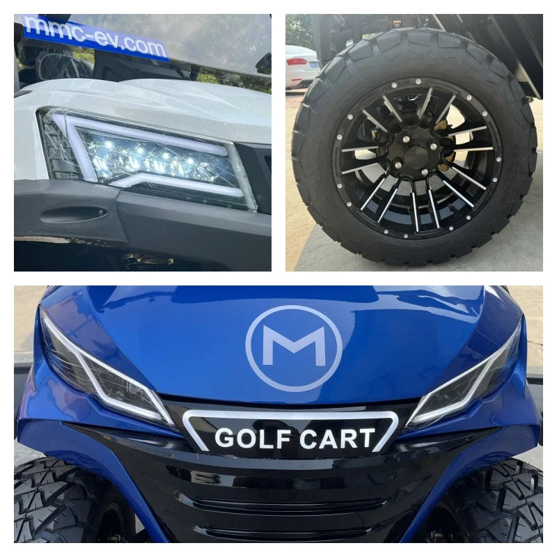 Wholesale Classic Luxury Off-road 2 4 6 8 Seat Custom Adult Street Legal 4×4 Luxury Golf Cart 60V Lithium Ion Battery 4WD