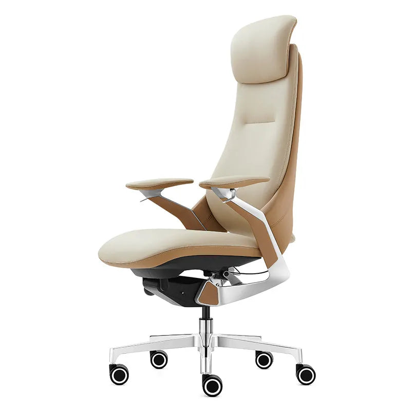 Computer Relaxing Office Chair Ergonomic Mobile Wheels Leather Office Chair Backrest Modern Sillas De Oficina Library Furniture