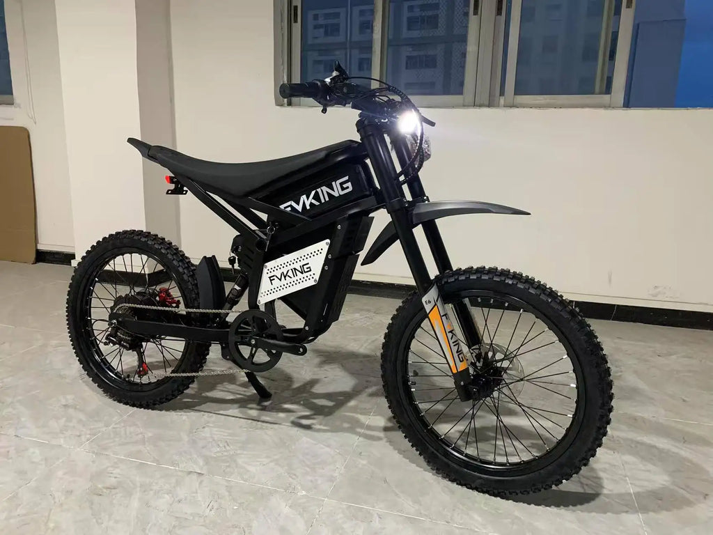 FVKING E6 Electric Bike Adults 2000W Peak Gear Hub Motors Electric Motorcycle 52V33AH Battery Speed 60Kmh Mountain E-bikes GT73
