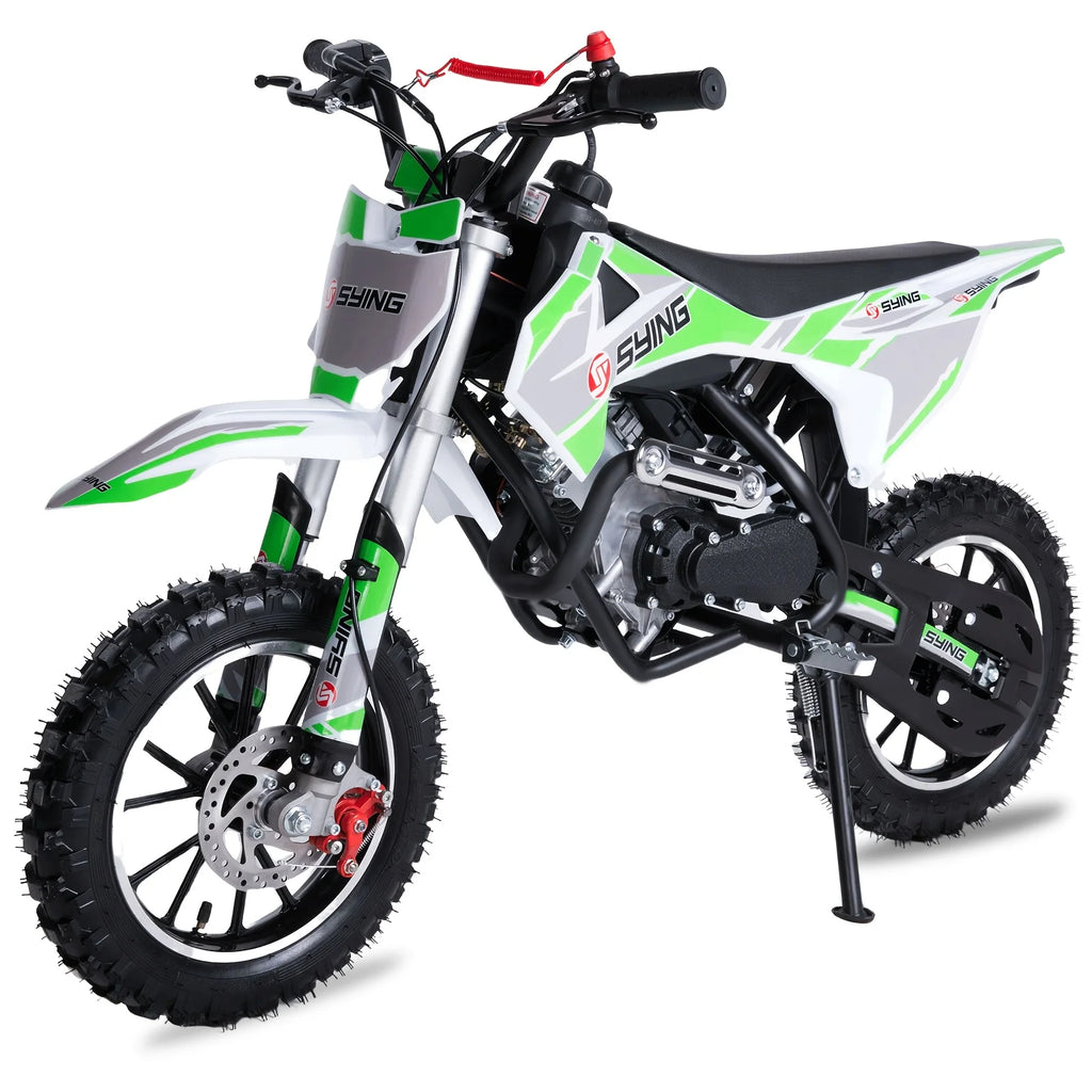 58cc Dirt Bike, 4-Stroke Gas Power Motocross, Mini Pit Bike, Off-Road Motorcycle, Pull Start, Max Speed 21.75mph, Christmas Gift