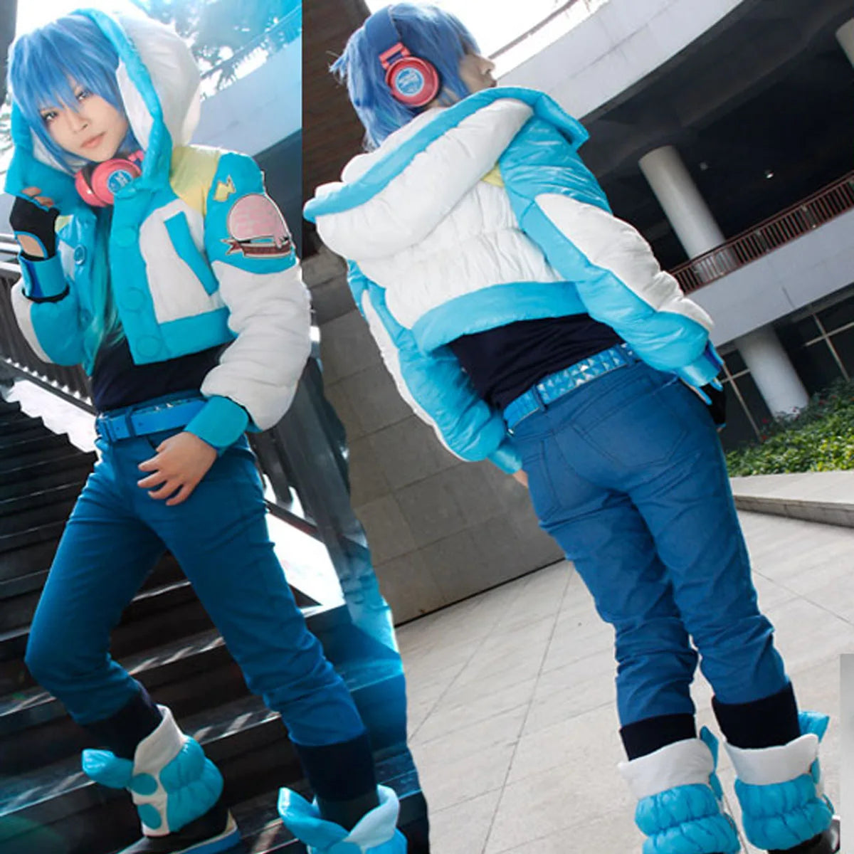 DMMD Dramatic Murder Leaf Matsuda Outerwear Cosplay Vest Loose Fit Long Sleeve Short Length Zipper Closure Cartoon Anime