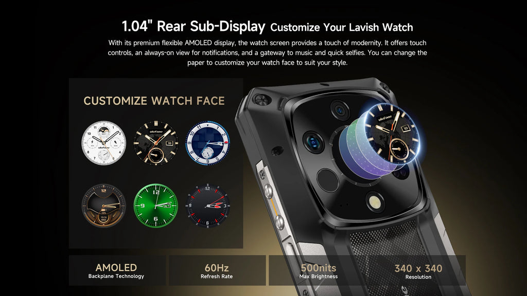 Ulefone Armor 28 Ultra 5G AI Thermal Imaging Rugged Phone 1TB ROM 32GB RAM Dimensity 9300+ Android AMOLED 6.67" Smartphone