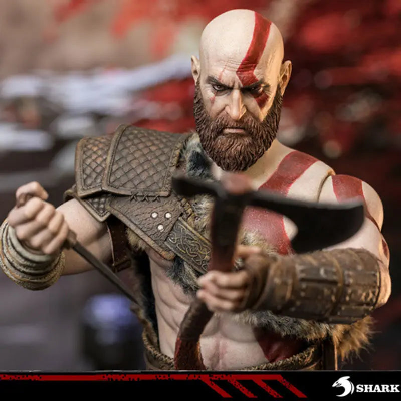 SWTOYS Original Spartan Warrior, God of War Series Kratos Anime Action Figure Model Toys Movable Model Ornaments Gifts Fo Boys