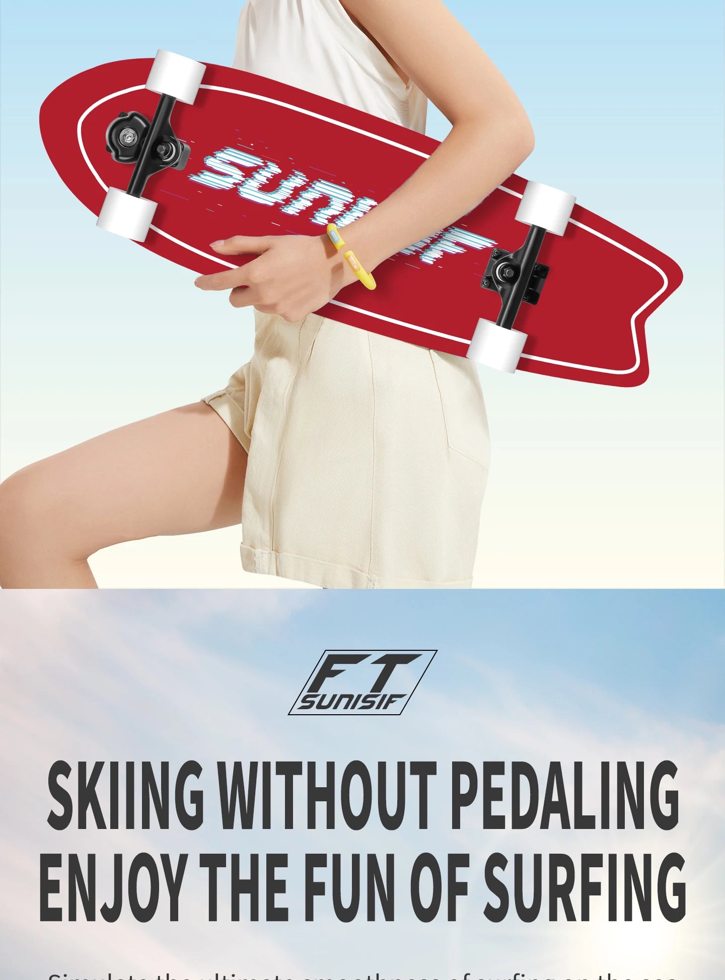 Surfskate Board Fishtail Smooth Outdoor Cruising Based Pump Board Surf Trainer Electric Skateboard Surf High Speed Portable