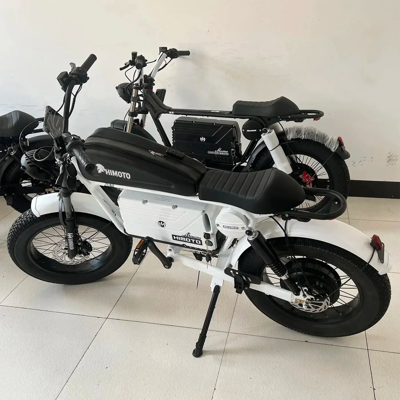 Ebike ZPW Black Warrior 3000W 60V 45AH Camping Motorcycle, Adult Electric Bike 20 Inch Fat Tire Electric Bike