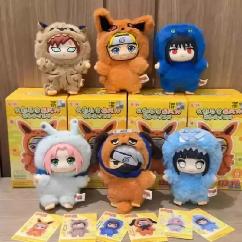 Bandai Naruto TOPTOY Cartoon backpack pendant anime peripheral gift box Naruto Blind box gift Naruto Shipship Party series