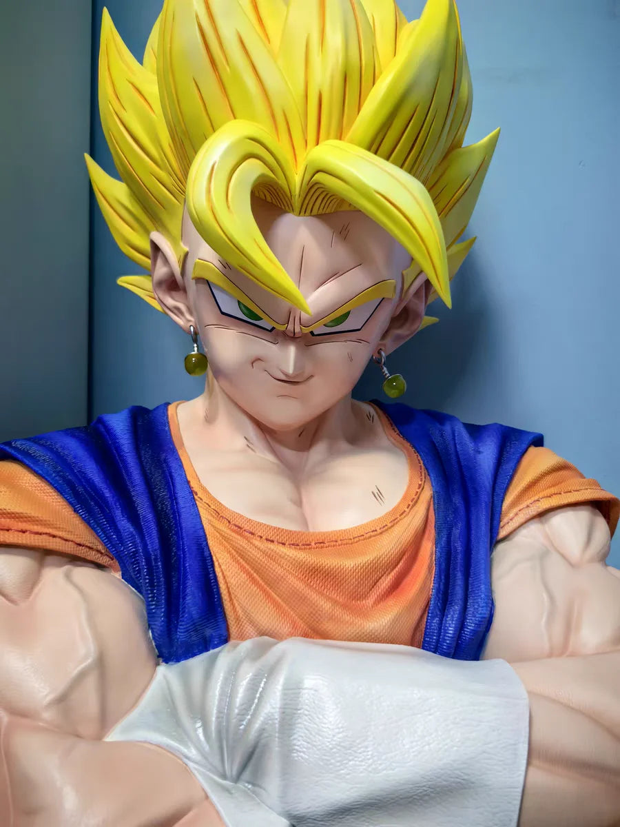82cm Dragon Ball Anime Peripheral Vegeta Bej Ta Yonsei Super Saiyan Oversized 1:1 Statue Collection Big Ornament Model Gift Toys