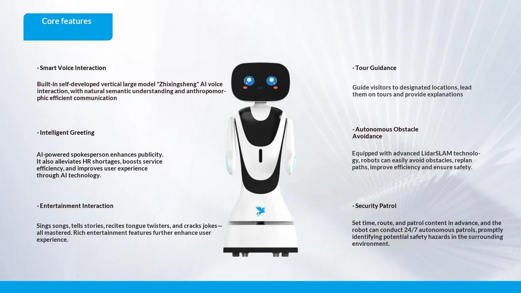 Smart Timo AI Service Robot with ChatGpt Face Recognition Voice Interaction Reception Robot