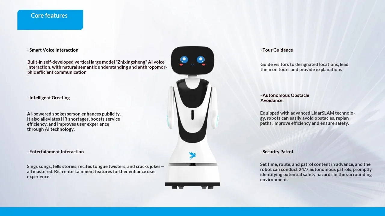 Smart Timo AI Service Robot with ChatGpt Face Recognition Voice Interaction Reception Robot
