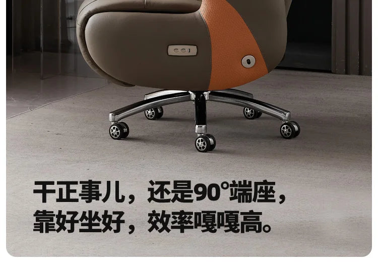 Heating Massage Office Chairs Ventilation Leather Relaxing Portable Desk Chair Recliner Nordic Comfy Silla Home Office