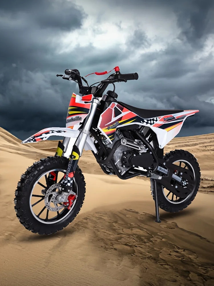 58Cc Dirt Bike, 4-Stroke Gas Powered Mini Pit Bike, Gas Dirt Bike for Children, Mini Motorcycle, Off-Road Bike, Holiday Present,