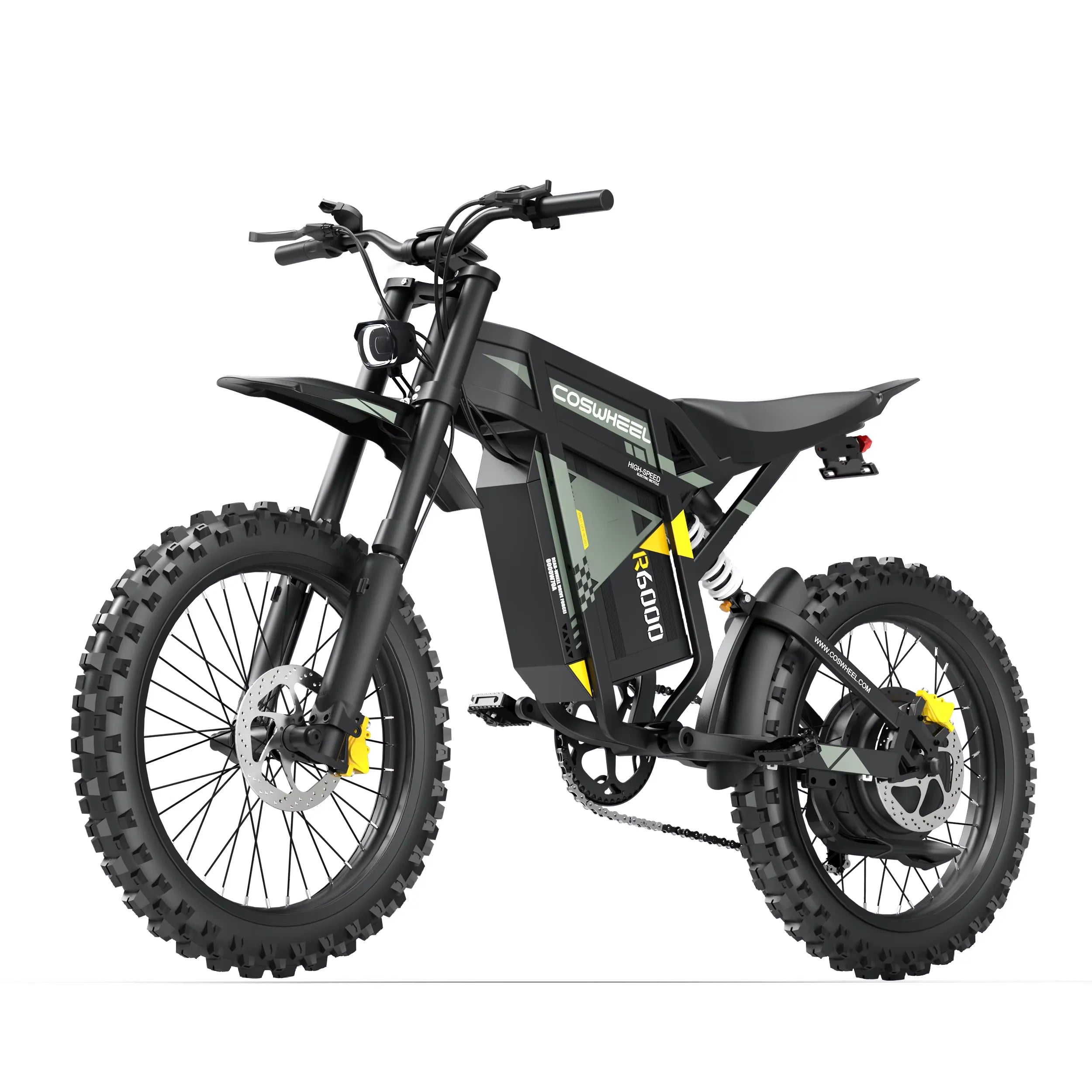 COSWHEEL R6000 Adults Electric Bike 7000W 60V30AH li-ion Battery 88km/h E-Bike with Dual Suspension, Hydraulic Brakes, Off-Road Tires